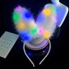 Luminous Plush Rabbit Glowing Headband Hair Hoop Glowing Headband LED Headband  Festival Decoration