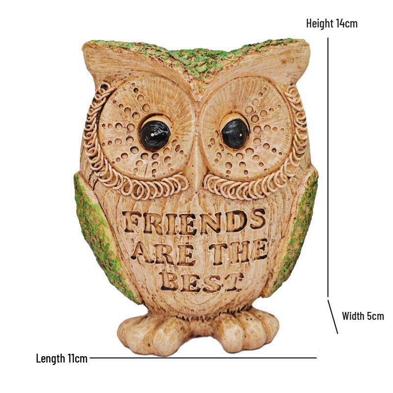 Скандинавская ретро фигурка совы: Роскошный декор для дома в европейском стиле для гостиной и прихожей.