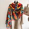 Hangzhou Silk Silk Scarf Autumn and Winter Shawl Two-purpose Thin Style Versatile Fashion New High-end High-end Exterior Matching