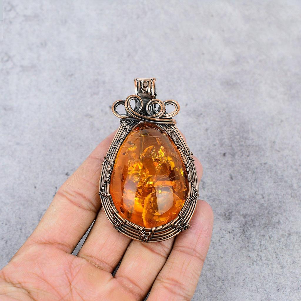 Подвеска из балтийского янтаря, Ювелирные изделия из драгоценных камней из стерлингового серебра 925 пробы, Подвеска ручной работы ко Дню матери