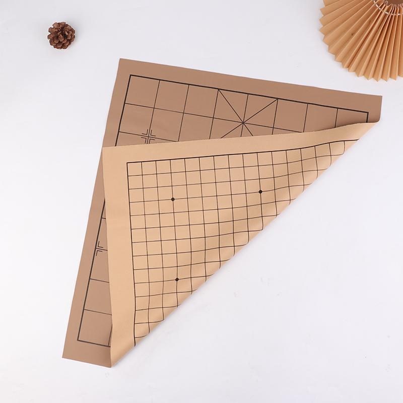 Складная шахматная доска для игры в го Weiqi, настольная игра для шахматной доски 53*61 см, двухсторонняя ПУ и плюшевая шахматная доска, старая игра