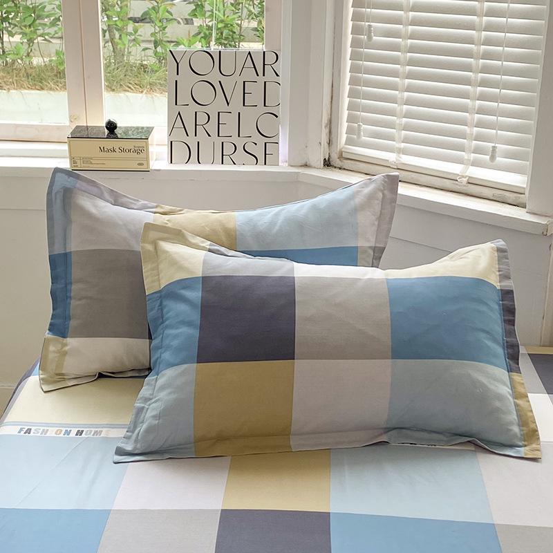 Хлопковые наволочки: Чистый хлопок, простой стиль для дома, общежитий, одноместных и двухместных комнат (Одиночный/Пара)