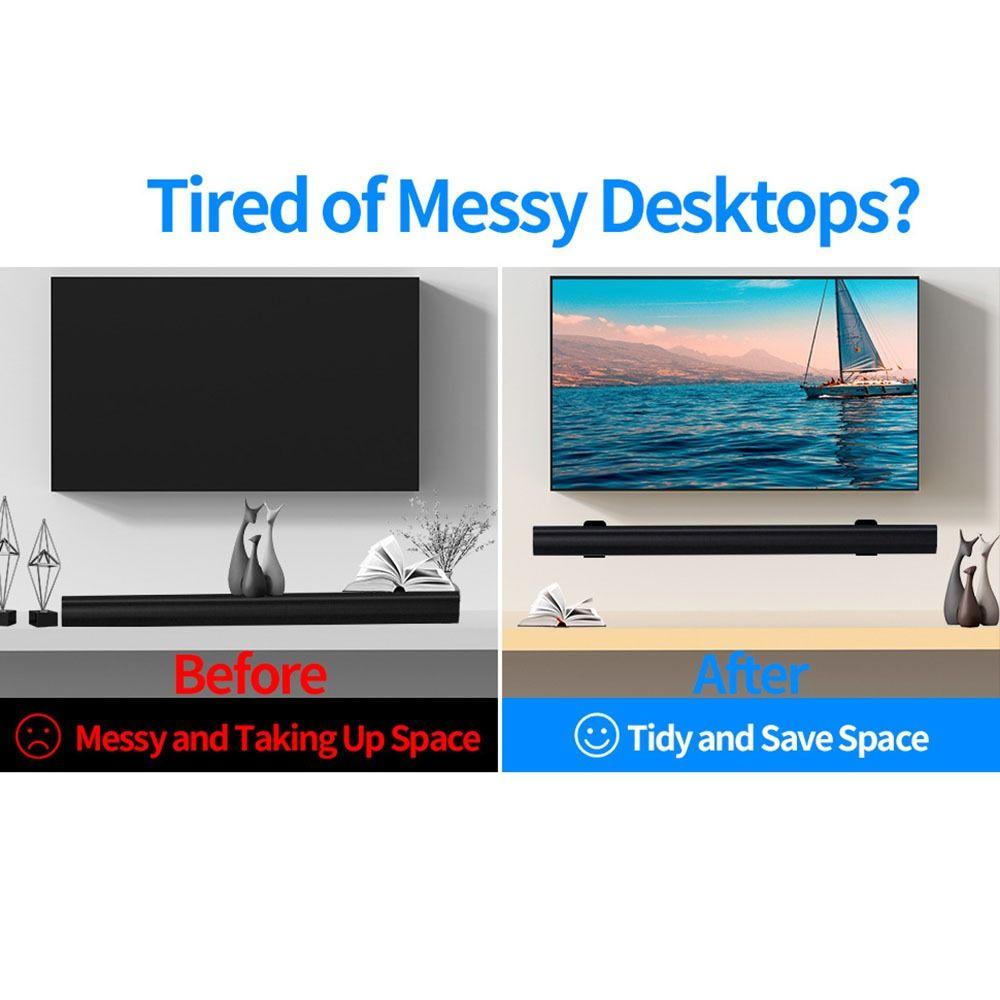 2pcs Metal Sound Bar Mounts Anti-Drop Sound Bar Shelf Speaker Wall Bracket for Samsung/Sony/LG