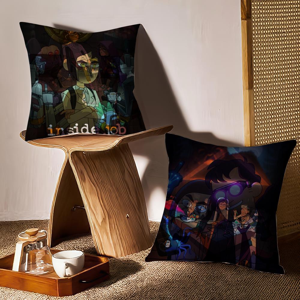 Inside Job Cushion Cover Anti-dustmite Pillowcase Invisible Zipper Silky Short Plush Sofa Cushion Cover