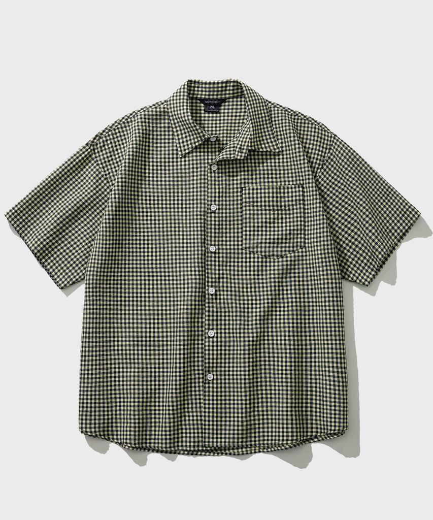 WV PROJECT Dinky Check Short Sleeve Shirt Black Hsss7806