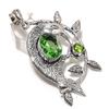 Tsavorite Handmade 925 Sterling Silver Jewelry Pendant 2.56" R1A33
