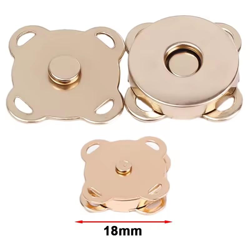 10Sets Magnetic Snap Button Metal Invisible Sew on Button Lock Clasps Fasteners for Purse Bags Clothes Craft DIY Accessories