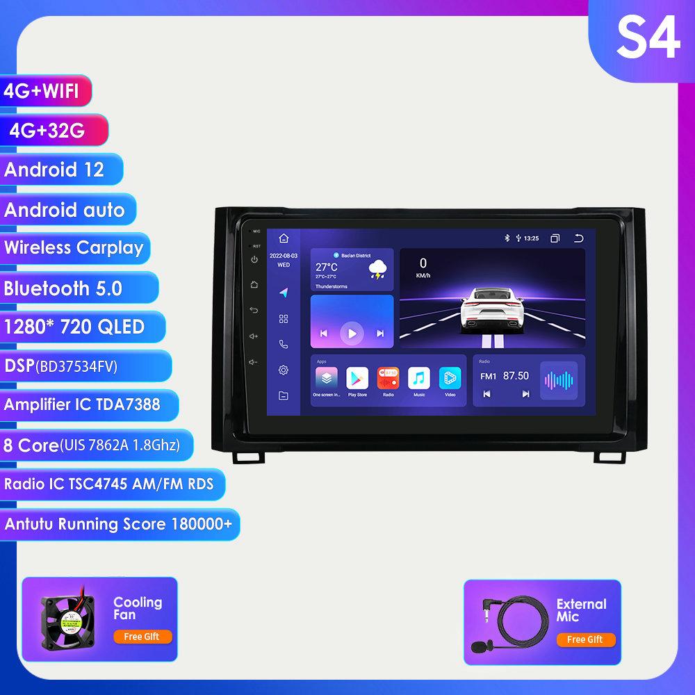 Hizpo Android 12 Авторадио для Toyota Tundra XK50 2014-2021 Автомобильное радио Мультимедийный видеоплеер Навигация Стерео GPS Carplay 4G RDS BT Bluetooth RDS FM