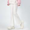 3-14 лет Детские Девочки Однотонные Эластичные Расклешенные Брюки С Завышенной Талией Фитнес Брюки