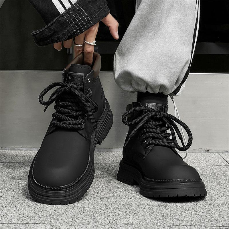 Martin boots men's 2024 new autumn and winter British style high-top rhubarb boots medium-top outdoor tooling boots 2681-R