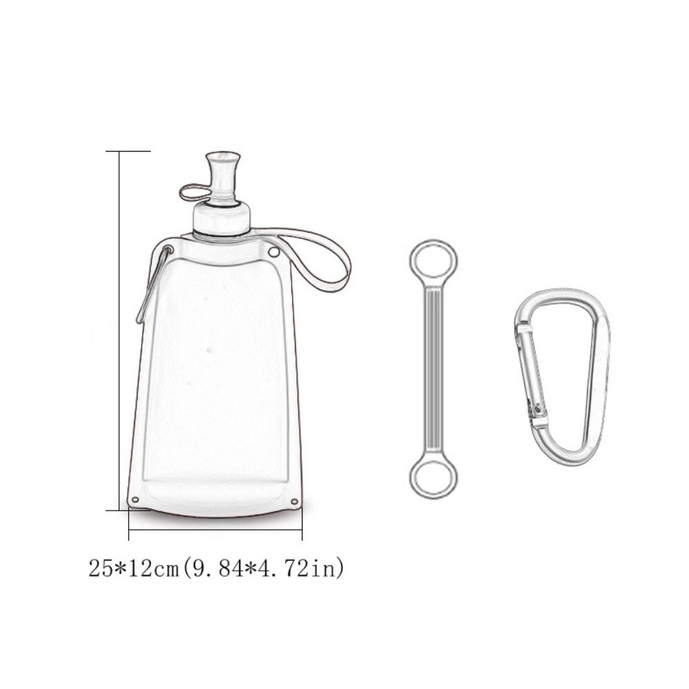 550ml Folding Water Cup High Temperature Resistant Collapsible Drinking Cup Outdoor Camping