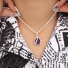 Amethyst Gemstone 925 Sterling Silver Jewelry Zircon Pendant For Birthday Gift CZP-7-10