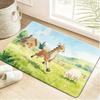 Pokemon Ash & Pikachu Galaxy Forest Print Doormat Non-Slip Absorbent Floor Mat for Indoor Entrance Home Decor