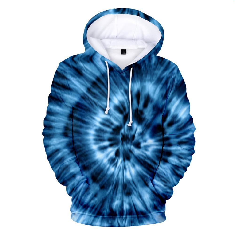 Красочные толстовки с капюшоном Tie Dye с 3D-принтом для женщин, модная уличная одежда, свободные свитера, толстовки Y2k, женская одежда