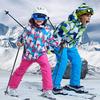 Children's Ski Suit Waterproof Windproof Ski Jacket+Pants Boys Girls -30 DEGREE Winter Warm Ski Suit