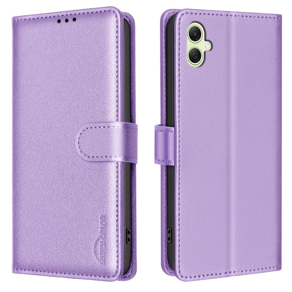 BINFEN COLOR BF32 For Samsung Galaxy F06 5G/M06 5G Leather Case Wallet RFID Blocking Phone Cover