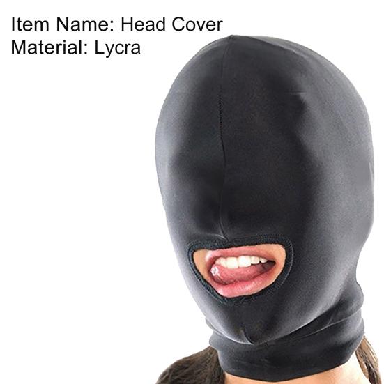 Сексуальные игрушки Фетиш с открытым ртом, капюшоном, крышкой, черными играми для взрослых, продуктом для здоровья