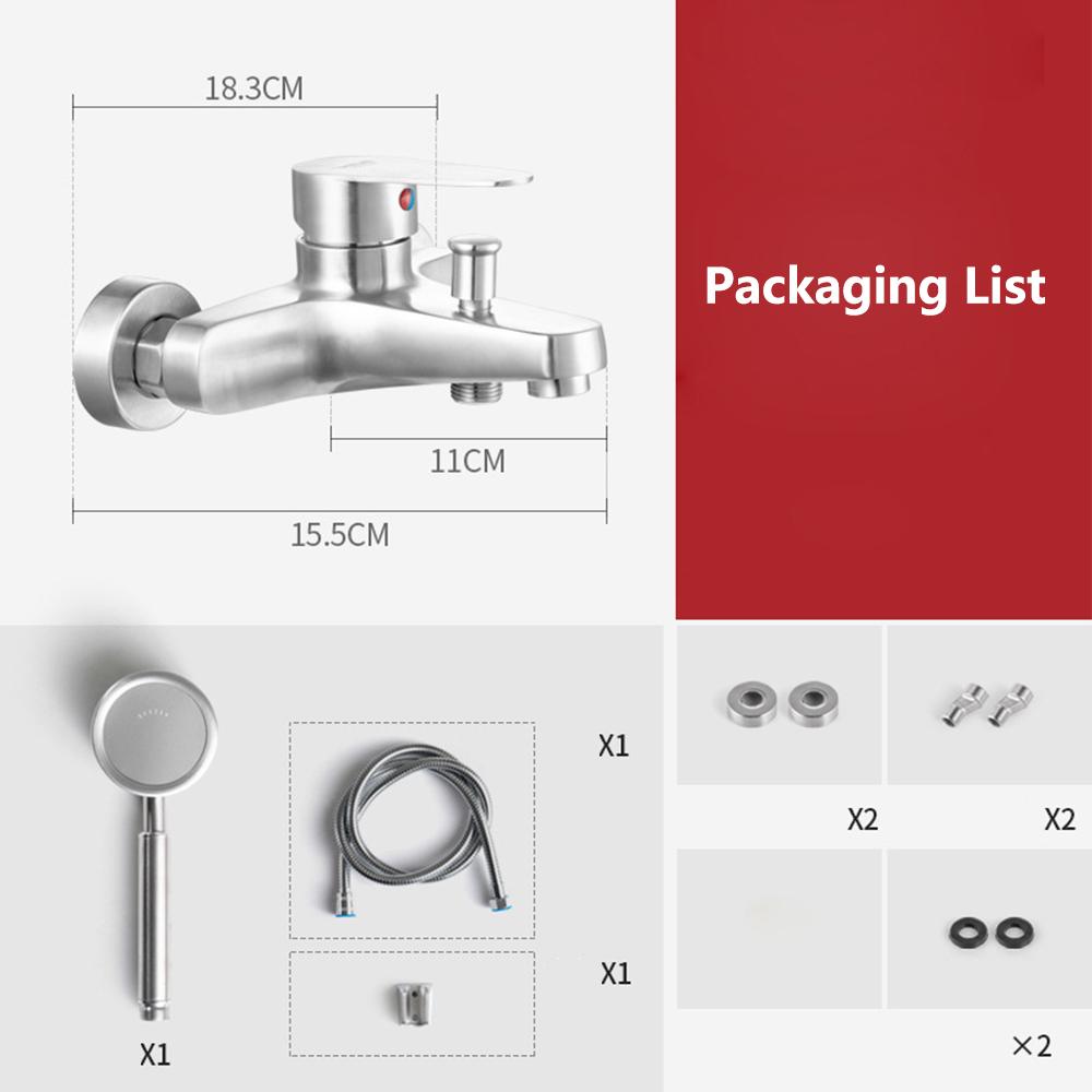 Душевая головка с клапаном для смешивания, простой смеситель для душа, тройной смеситель для ванной, горячая и холодная душевая головка