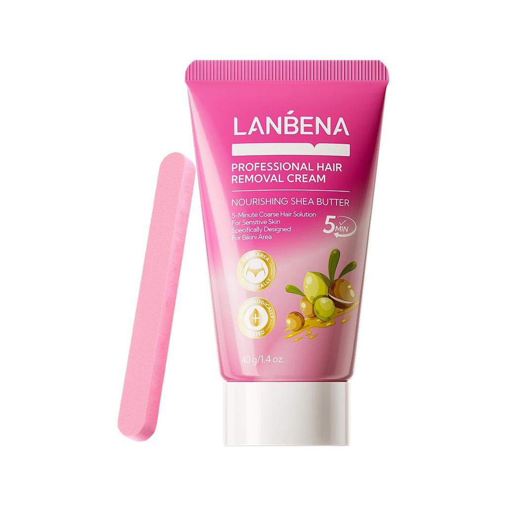 Крем для удаления волос LANBENA для тела, доступен в объеме 40 г или 60 г.