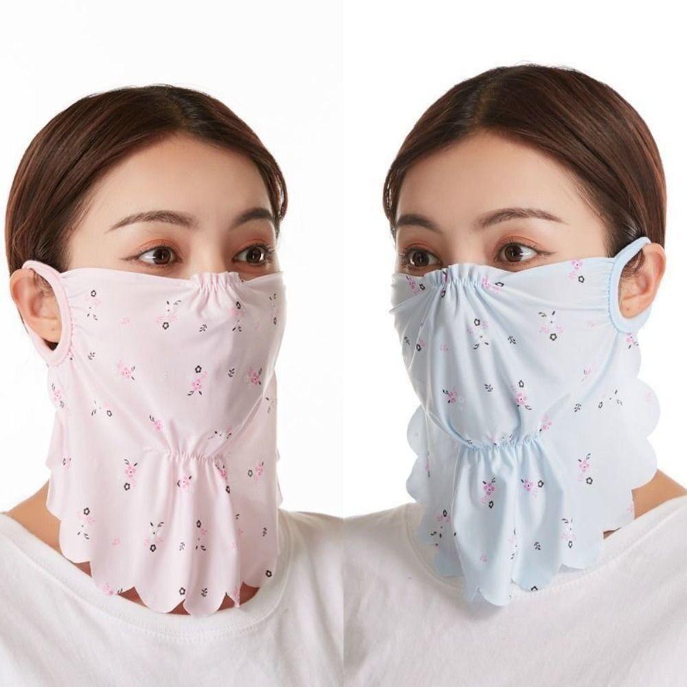 Breathable Ice Silk Mask Nylon Sunscreen Veil High Quality Face Gini Mask