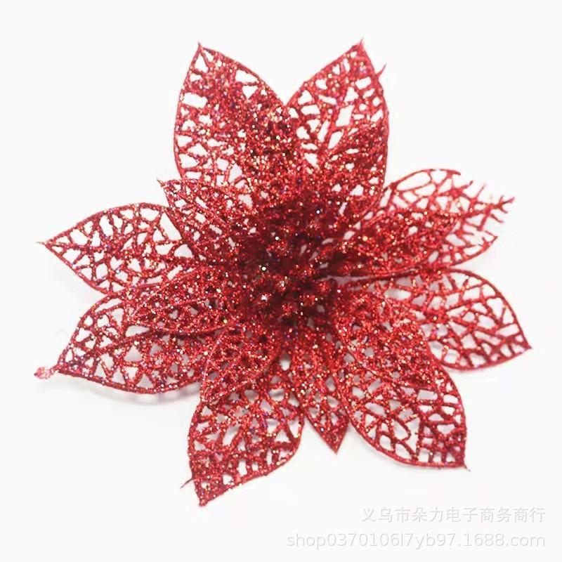 Белые Рождественские Украшения Искусственные Цветы Украшения Ягодные Веточки Подвесные Снежинки для Рождественской Елки Вечеринка Праздничный Декор