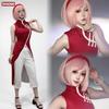 Haruno Sakura Cosplay Shippuden Anime Costume Women Skirt Outfit Unisex Ninja Cartoon Halloween Carnival Costume