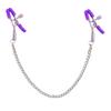 Adjustable Metal Nipple Clamps with Chain and Bells for Adult SM Play