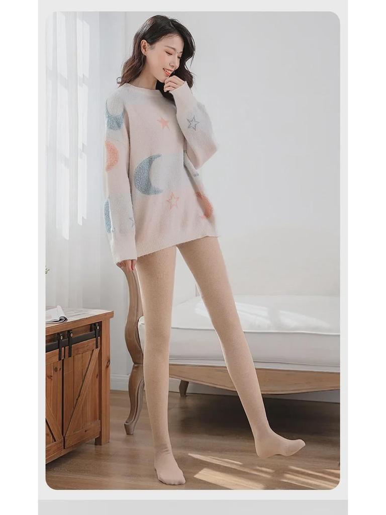 Женские леггинсы и колготки с высокой талией и бархатной подкладкой для высоких женщин на осень/зиму