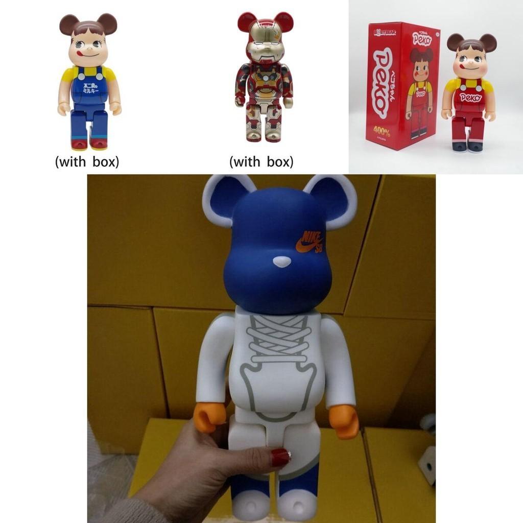 Трендовая фигурка Bearbrick 400% Peko Железный Человек для уникальной коллекции