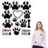 Термоперенос виниловые наклейки Love My Dog Paws для одежды, толстовки, самодельные термопрессовые аппликации, нашивки на футболки Ropa для одежды