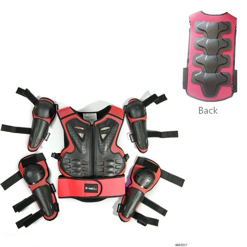 Youth Children Motocross Body Protective gear Vest armor ATV Dirt Bike suits Chest Spine Knee Elbow Guard Sports Equipment