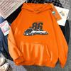 Initial D AE86 JDM Hoodies Японская автомобильная мода Буквенный принт Hoodie Мужские толстовки Streetwear Женские свободные Hoodie