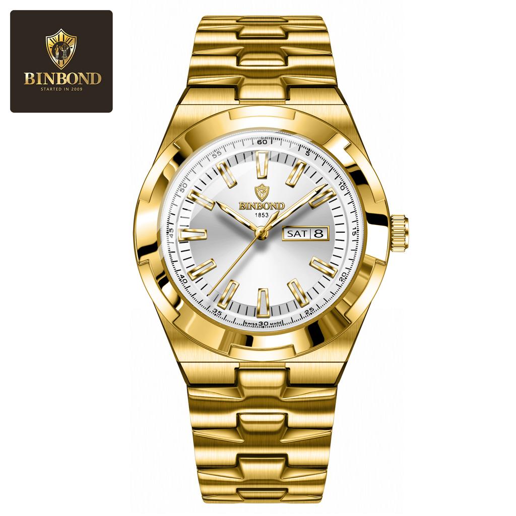 Fashion Mens Watches Luxury Casual Waterproof Watches Luminous Hands Business Date Quartz Stainless Steel Men Watches