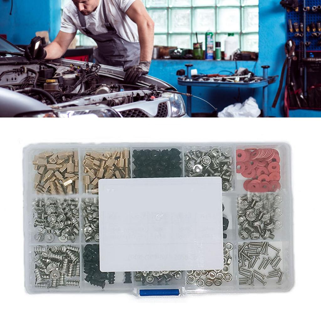 Набор из 502 шт. компьютерных винтов, набор стоек и шайб из углеродистой стали для ремонта корпуса и