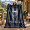 Chesterfield F.C Custom Name Flannel Blanket Personalized Soft Warm Plush Throw Blanket Customized Gift for Family Friends