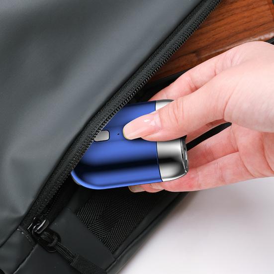 Мини-электробритва с двумя головками, перезаряжаемая через USB, водонепроницаемая, портативная, для путешествий, для влажного и сухого бритья, мужская бритва для бороды, инструмент для удаления волос