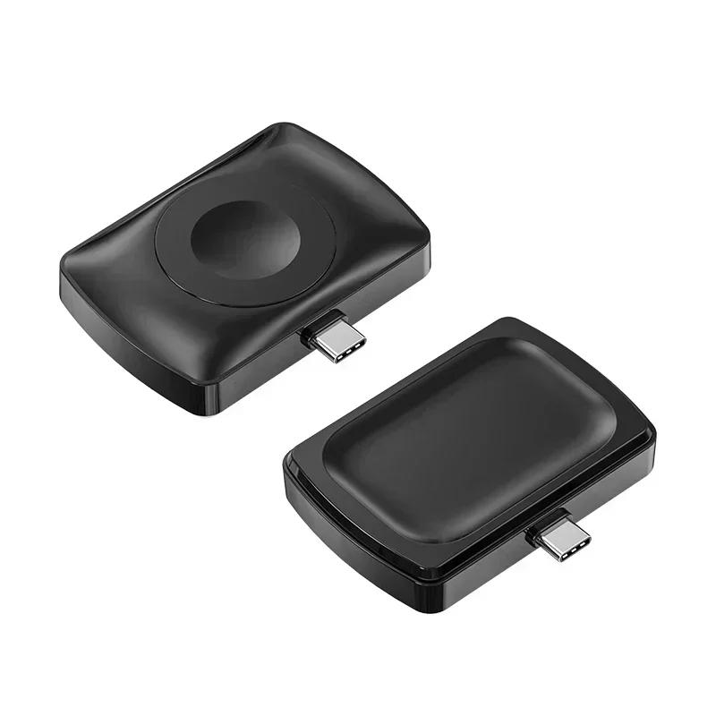 Portable 2 in 1 Magnetic Wireless Charger for Apple Watch 9 8 7 SE 6 5 4 3 IWatch Airpods Pro USB-C Type C Fast Charging Station