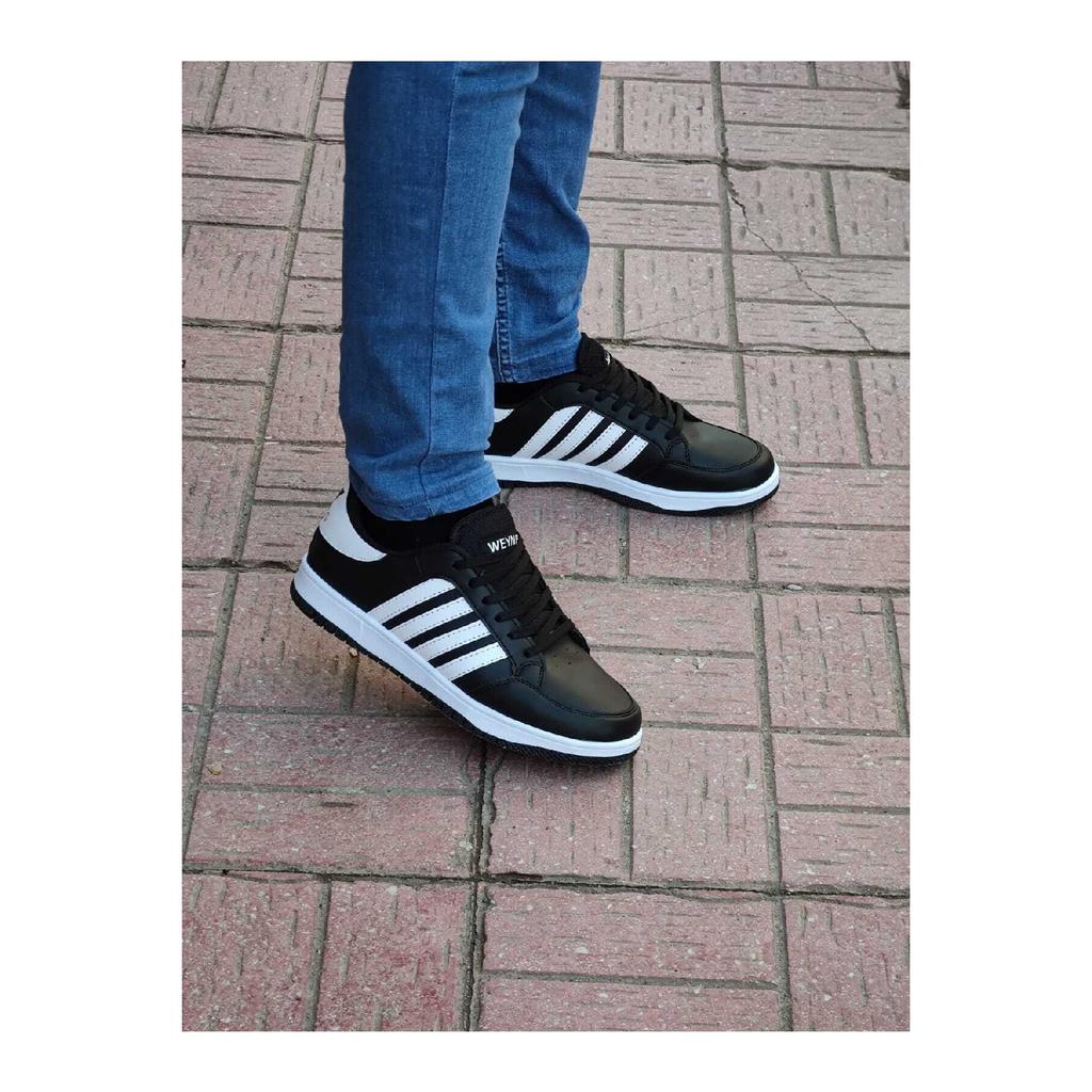 Белый - Мужские повседневные спортивные кроссовки Wyns на шнуровке в полоску Wsb0360