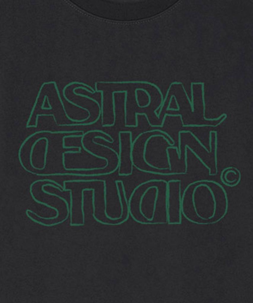 АСТРАЛЬНАЯ ПРОЕКЦИЯ [Большой размер] Astral Design Studio 2 Хлопковая футболка с круглым вырезом и коротким рукавом, 13-я плотность, Цвет: Угольный