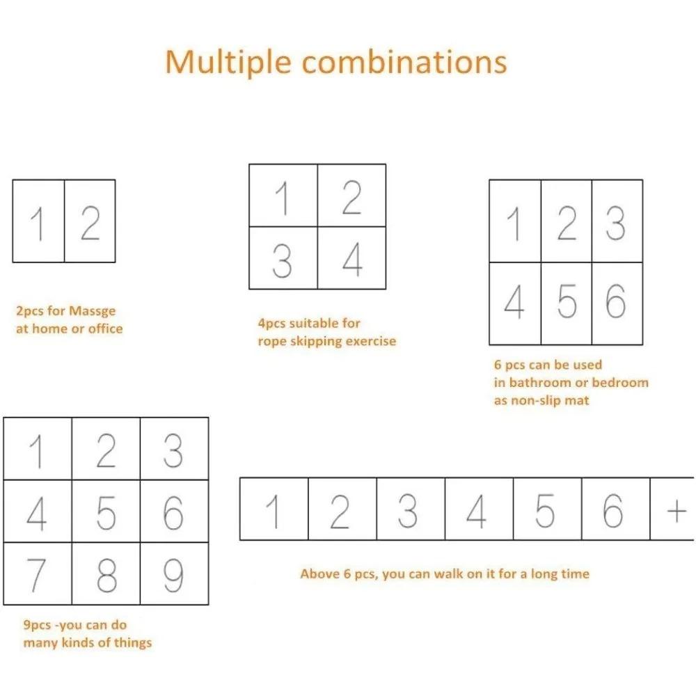 Массажный коврик для ног, акупрессурный коврик, коврик для ходьбы, коврик для ног с массажной доской, коврик для ванной, коврик для йоги, противоскользящий коврик, снимает стресс.