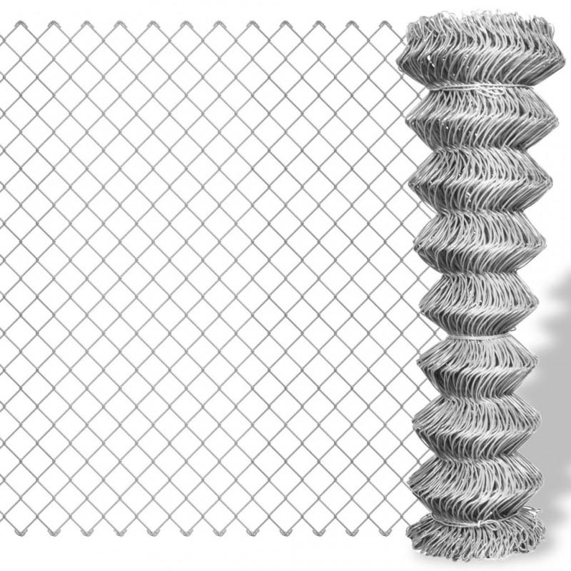 Day and Night - Day and Night Silver Galvanized Steel Wire Fence 15x0.8 M