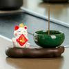 Creative Lucky Cat Incense Burner Chinese Style Aromatherapy Base  Home Decoration