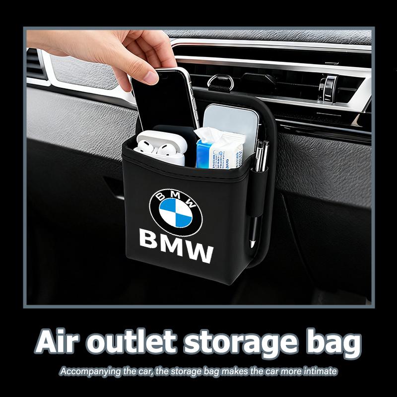 bkrna3 Car Storage Box Phone Charge Air Vent Outlet Pocket Organizer For BMW M Sport M2 M3 M4 M5 M6 E46 E90 E60 F10 F20 E87 X3 X6