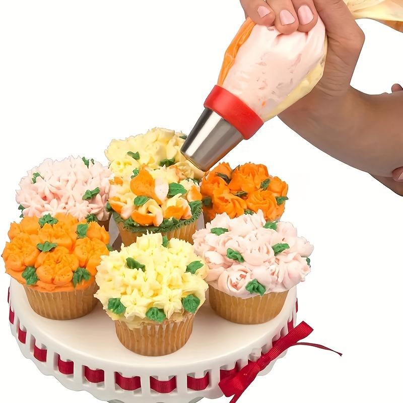 3 шт. в упаковке, насадка для украшения торта, кекса, насадка для глазури из нержавеющей стали, насадка для украшения безе с розами и масляным кремом
