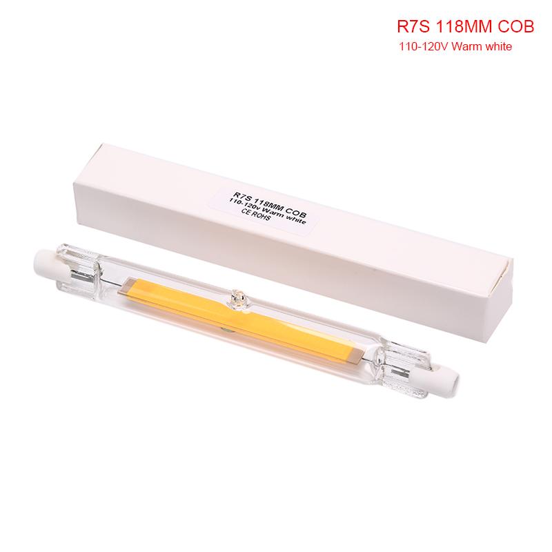 1Pcsr7S Cob Светодиодная лампа Стеклянная трубка для замены галогена 78 мм/118 мм