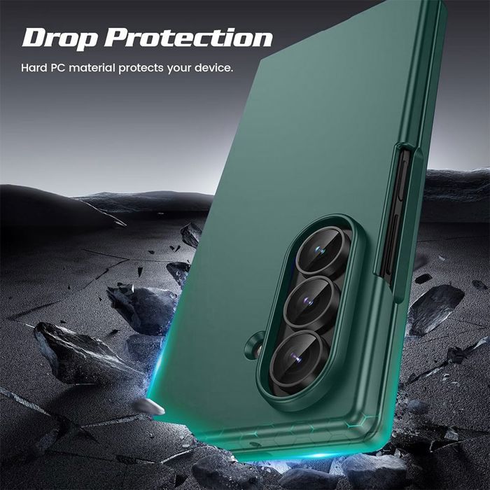 Coque pour Samsung Galaxy Z Fold 8 Ultra, Protection Antichoc Rigide - Vert Nuit - 2 Verres Trempés