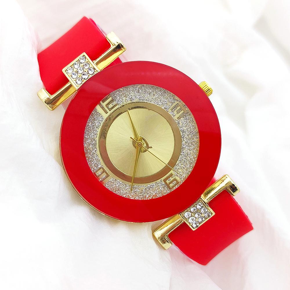 1PC Luxurious Brand Simple Design Ladies Quartz Watches Black And White Silicone Strap Large Dial Creative Fashion Wrist Watch