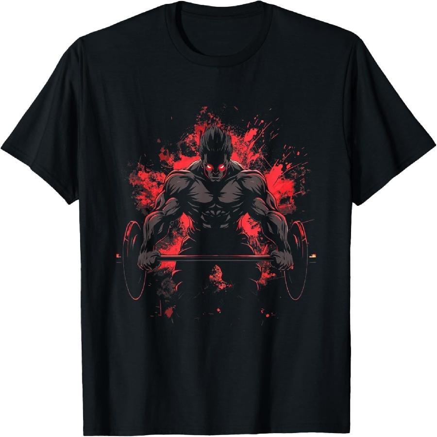 Anime Men Character Deadlift Power Gym Fitness T-Shirt