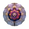10 Inch Metal Wind Spinner Lotus Mandala Design 360 Degree Rotating for Garden Patio Balcony Decor Outdoor Indoor Hanging Art