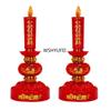 2 шт. Пластиковый электронный подсвечник буддийские принадлежности китайский стиль украшения дома молитва за благоприятность обеспечение безопасности